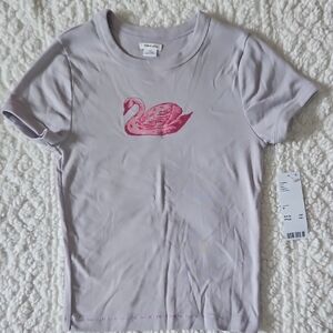 Urban Outfitters Kimchi Blue Swan Baby Doll Tee
